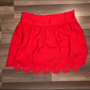 Red skirt